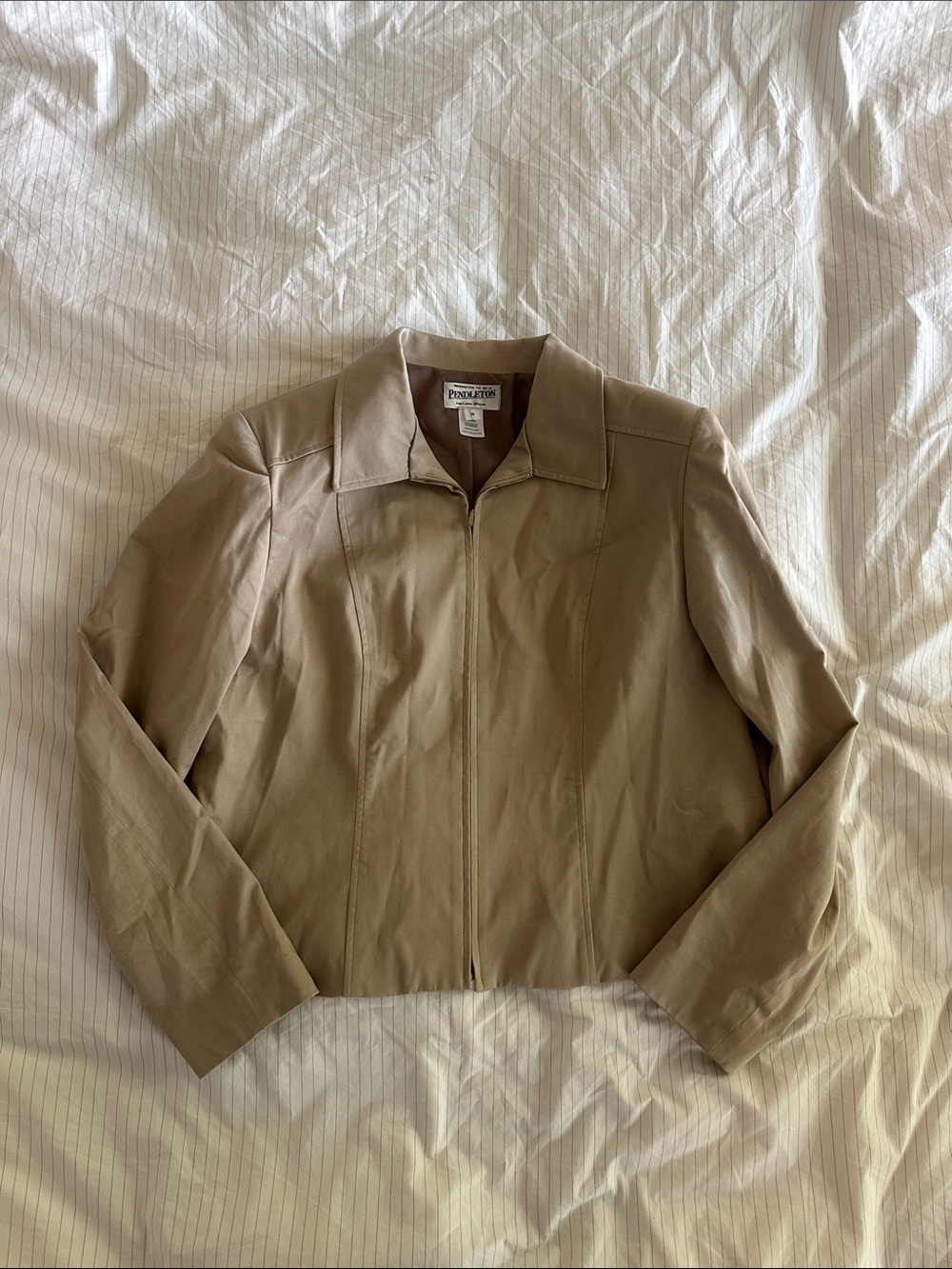 Pendleton - Tan Lightweight Zip-Front Jacket - 14